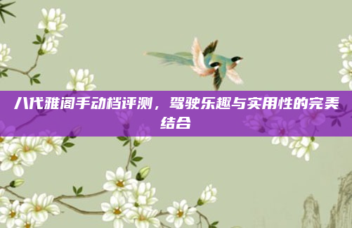 八代雅阁手动档评测，驾驶乐趣与实用性的完美结合