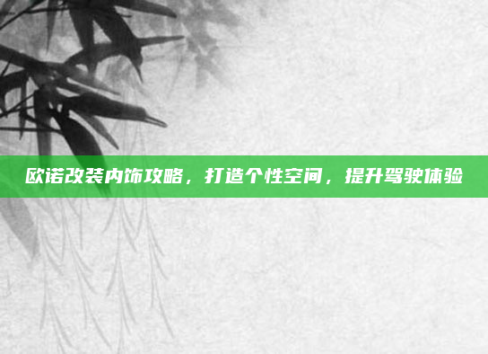 欧诺改装内饰攻略，打造个性空间，提升驾驶体验
