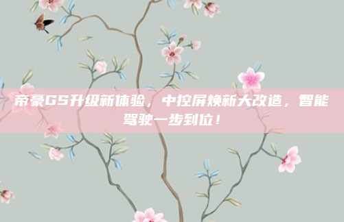 帝豪GS升级新体验,中控屏焕新大改造,智能驾驶一步到位!