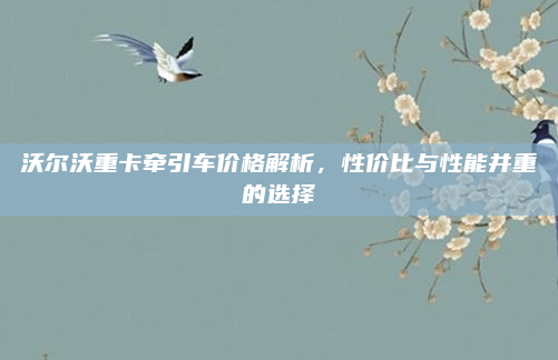 沃尔沃重卡牵引车价格解析,性价比与性能并重的选择