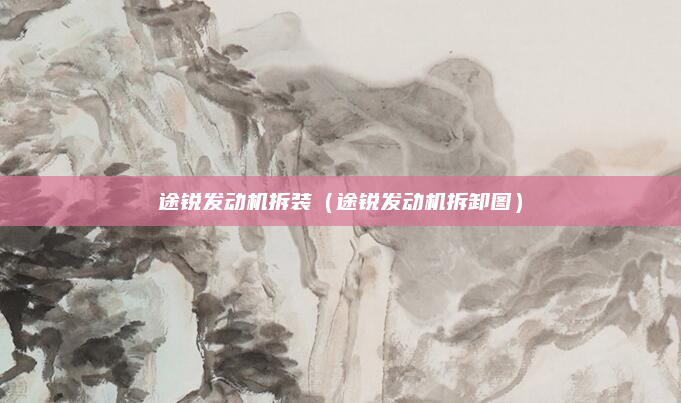 途锐发动机拆装(途锐发动机拆卸图)