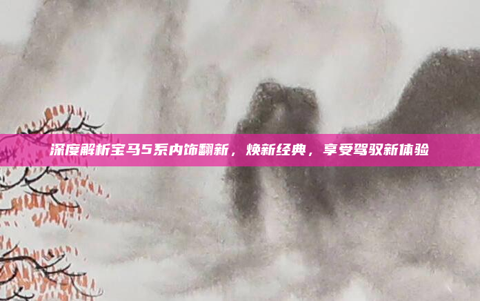 深度解析宝马5系内饰翻新，焕新经典，享受驾驭新体验