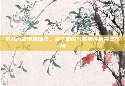 索八内饰使用体验,豪华质感与实用性的完美结合