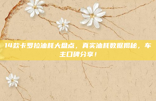 14款卡罗拉油耗大盘点,真实油耗数据揭秘,车主口碑分享!