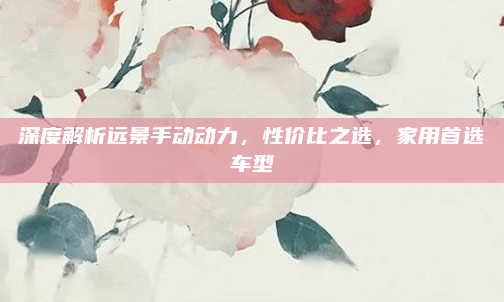 深度解析远景手动动力,性价比之选,家用首选车型