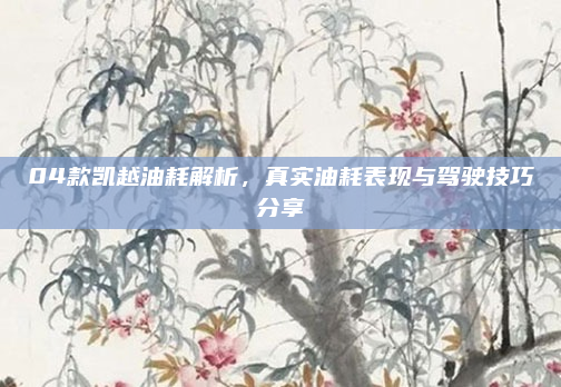 04款凯越油耗解析,真实油耗表现与驾驶技巧分享