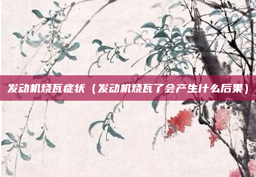 发动机烧瓦症状(发动机烧瓦了会产生什么后果)
