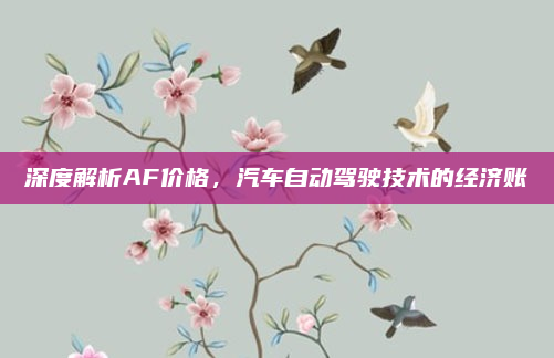 深度解析AF价格，汽车自动驾驶技术的经济账
