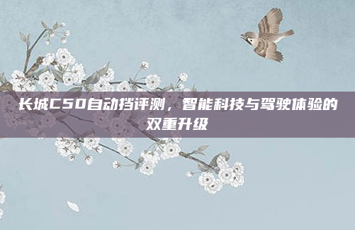 长城C50自动挡评测，智能科技与驾驶体验的双重升级
