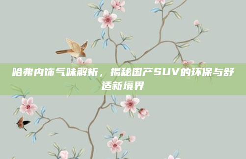 哈弗内饰气味解析，揭秘国产SUV的环保与舒适新境界