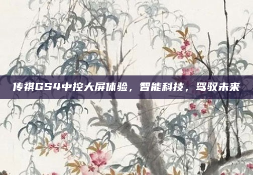 传祺GS4中控大屏体验，智能科技，驾驭未来