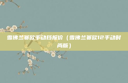雪佛兰赛欧手动挡报价（雪佛兰赛欧12手动时尚版）