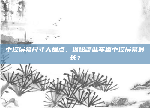 中控屏幕尺寸大盘点,揭秘哪些车型中控屏幕最长?