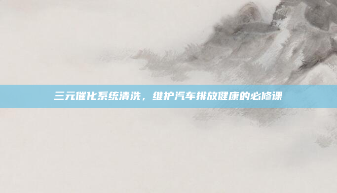 三元催化系统清洗,维护汽车排放健康的必修课