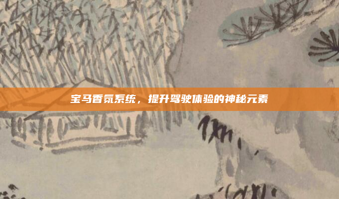 宝马香氛系统，提升驾驶体验的神秘元素