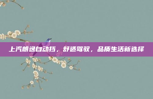 上汽朗逸自动挡,舒适驾驭,品质生活新选择