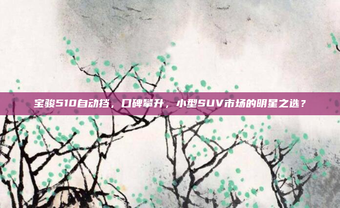宝骏510自动挡,口碑攀升,小型SUV市场的明星之选?