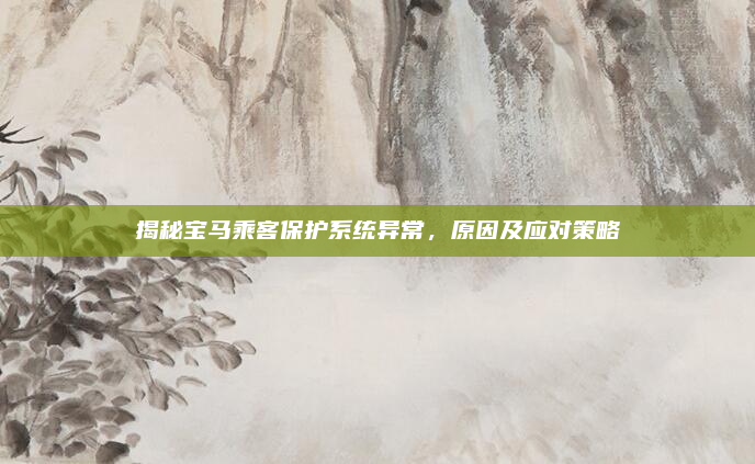 揭秘宝马乘客保护系统异常,原因及应对策略