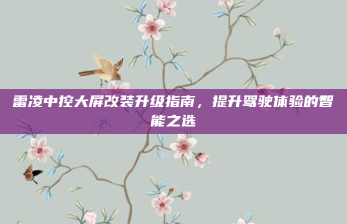 雷凌中控大屏改装升级指南，提升驾驶体验的智能之选