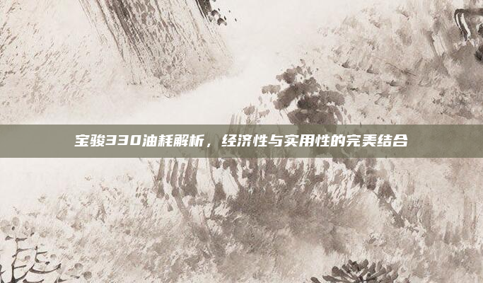 宝骏330油耗解析,经济性与实用性的完美结合