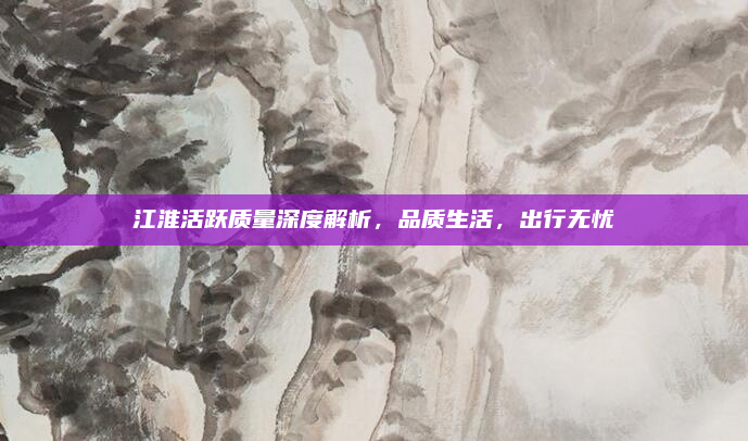 江淮活跃质量深度解析,品质生活,出行无忧