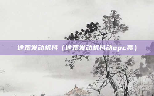 途观发动机抖(途观发动机抖动epc亮)
