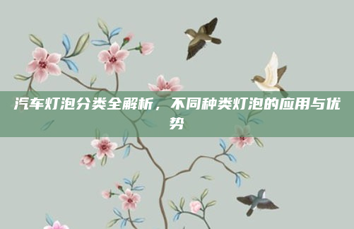 汽车灯泡分类全解析,不同种类灯泡的应用与优势
