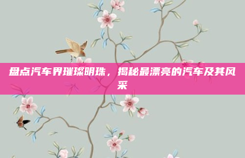 盘点汽车界璀璨明珠，揭秘最漂亮的汽车及其风采