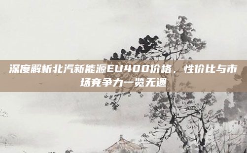深度解析北汽新能源EU400价格,性价比与市场竞争力一览无遗