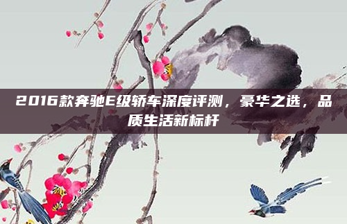2016款奔驰E级轿车深度评测，豪华之选，品质生活新标杆