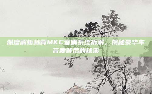 深度解析林肯MKC音响系统拆解,揭秘豪华车音质背后的秘密