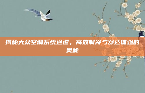 揭秘大众空调系统通道,高效制冷与舒适体验的奥秘
