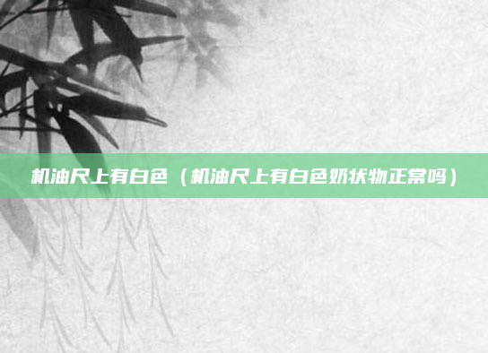 机油尺上有白色（机油尺上有白色奶状物正常吗）