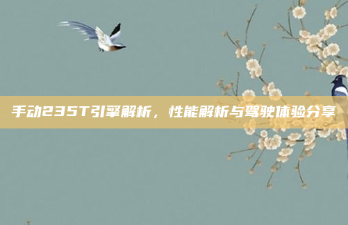 手动235T引擎解析,性能解析与驾驶体验分享