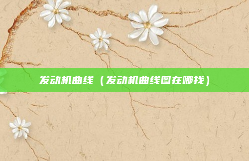 发动机曲线（发动机曲线图在哪找）