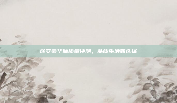 途安豪华版质量评测，品质生活新选择