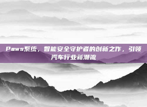 Paws系统，智能安全守护者的创新之作，引领汽车行业新潮流