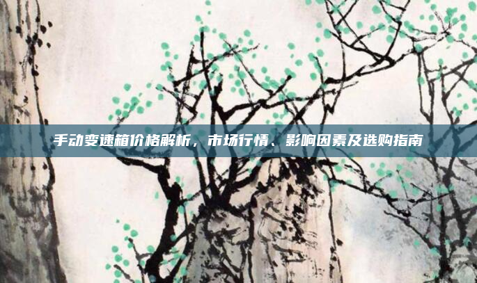 手动变速箱价格解析,市场行情、影响因素及选购指南