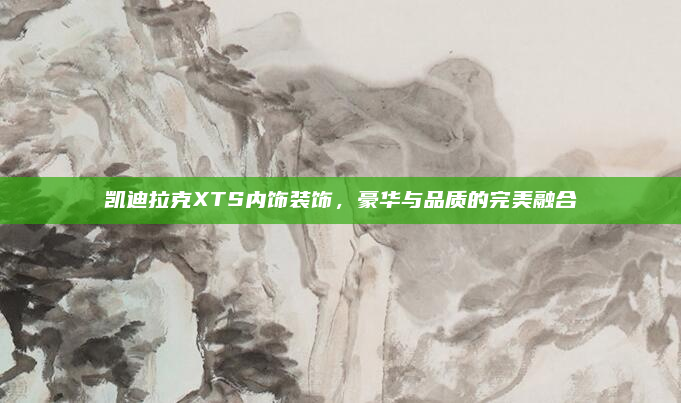 凯迪拉克XTS内饰装饰,豪华与品质的完美融合