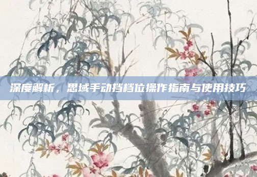 深度解析，思域手动挡档位操作指南与使用技巧