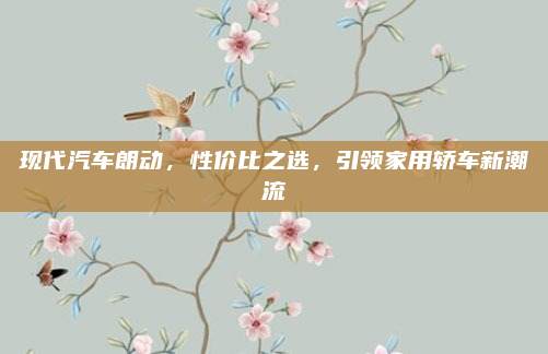 现代汽车朗动，性价比之选，引领家用轿车新潮流