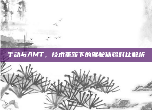 手动与AMT,技术革新下的驾驶体验对比解析