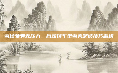 雪地驰骋无压力，自动挡车型雪天爬坡技巧解析