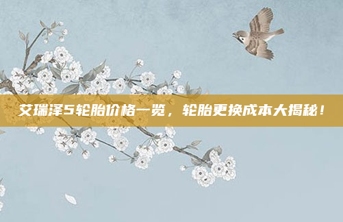 艾瑞泽5轮胎价格一览，轮胎更换成本大揭秘！