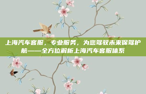 上海汽车客服，专业服务，为您驾驭未来保驾护航——全方位解析上海汽车客服体系