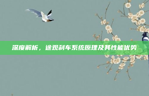 深度解析,途观刹车系统原理及其性能优势