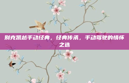 别克凯越手动经典，经典传承，手动驾驶的情怀之选