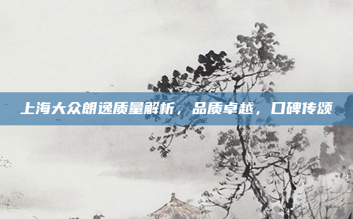 上海大众朗逸质量解析,品质卓越,口碑传颂