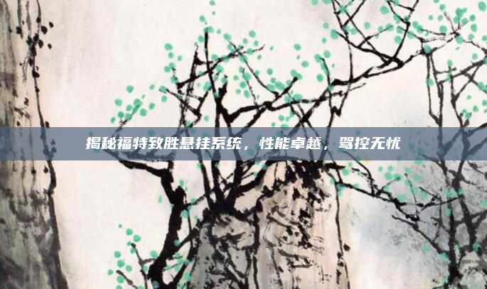 揭秘福特致胜悬挂系统,性能卓越,驾控无忧