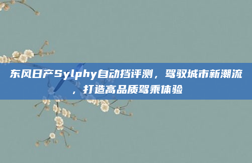 东风日产Sylphy自动挡评测,驾驭城市新潮流,打造高品质驾乘体验